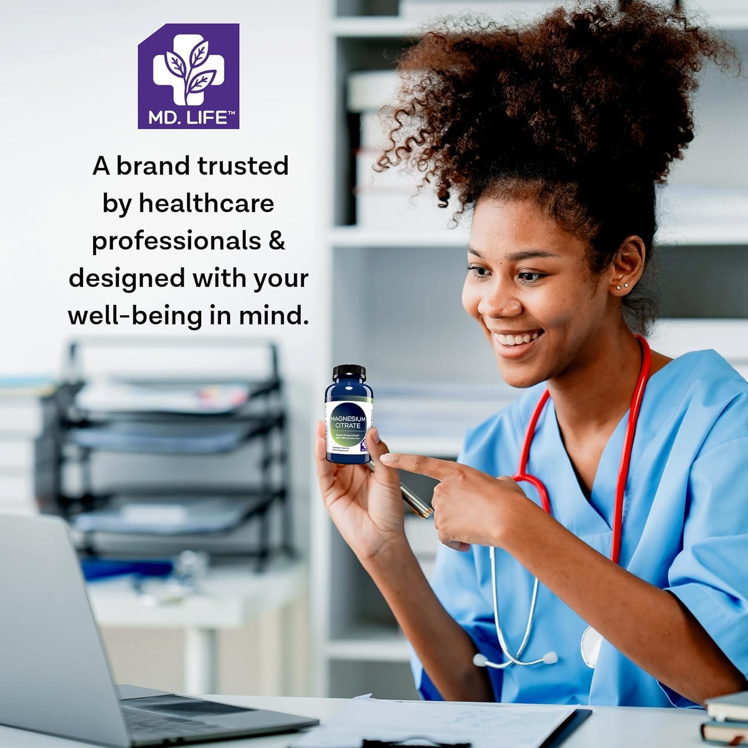 MD.LIFE magnesium citrate aids nerve signaling and steady heart rhythm