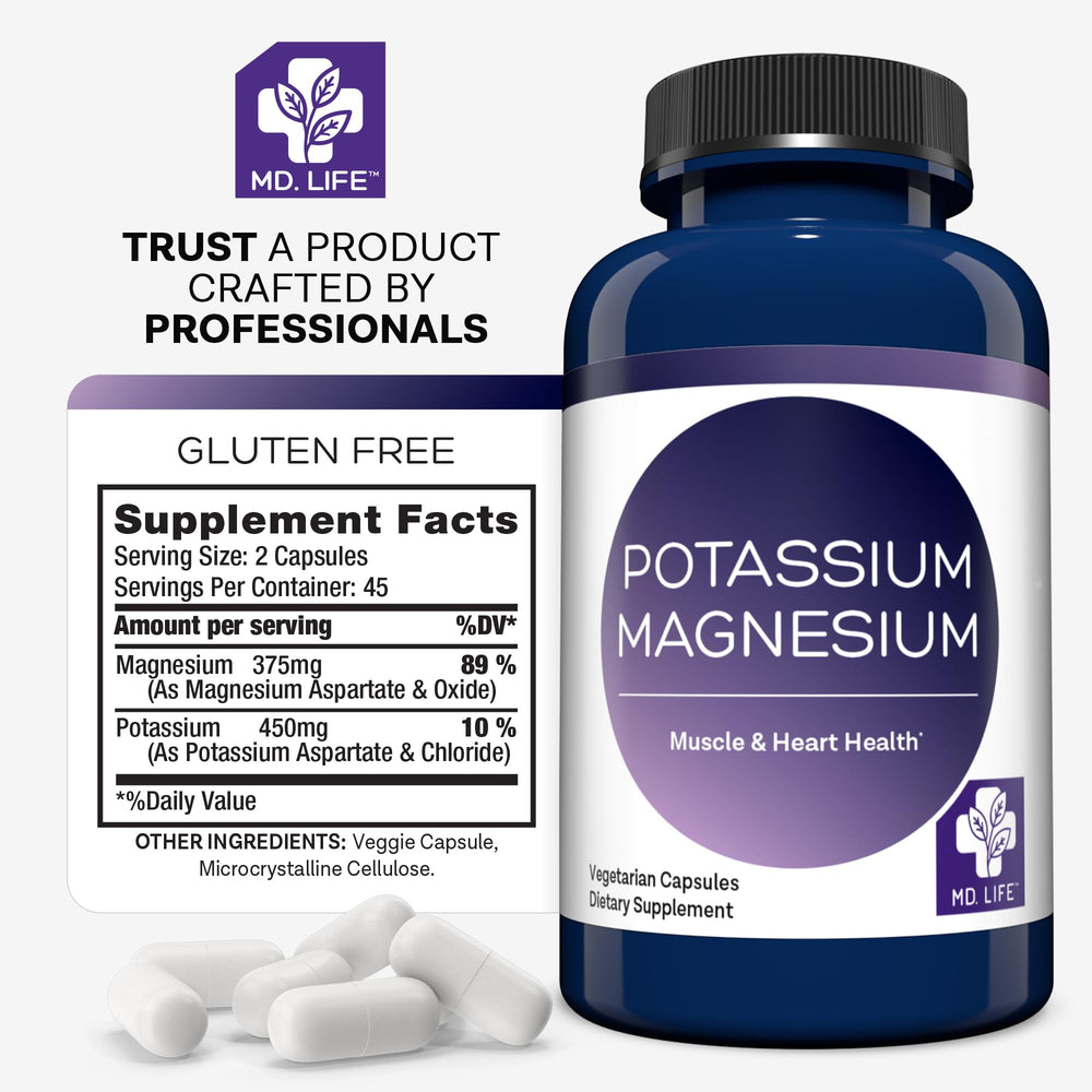 MD.LIFE capsules shown with gym gear suggesting potential performance support.