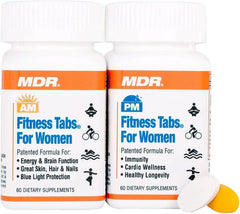 MDR Fitness Tabs close-up of bottle cap for easy daily dosing.