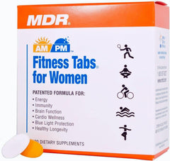 MDR Fitness Tabs capsules close-up highlighting convenient energy support.