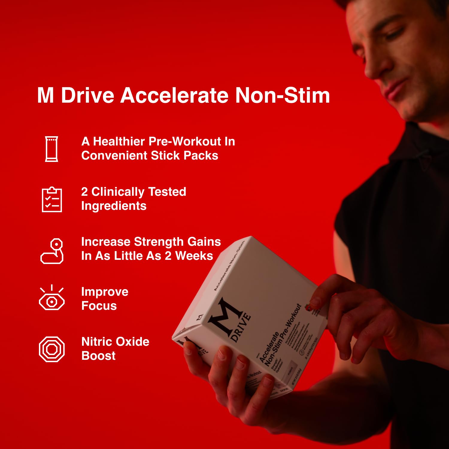 Mdrive Accelerate powder being stirred in water for quick hydration before training
