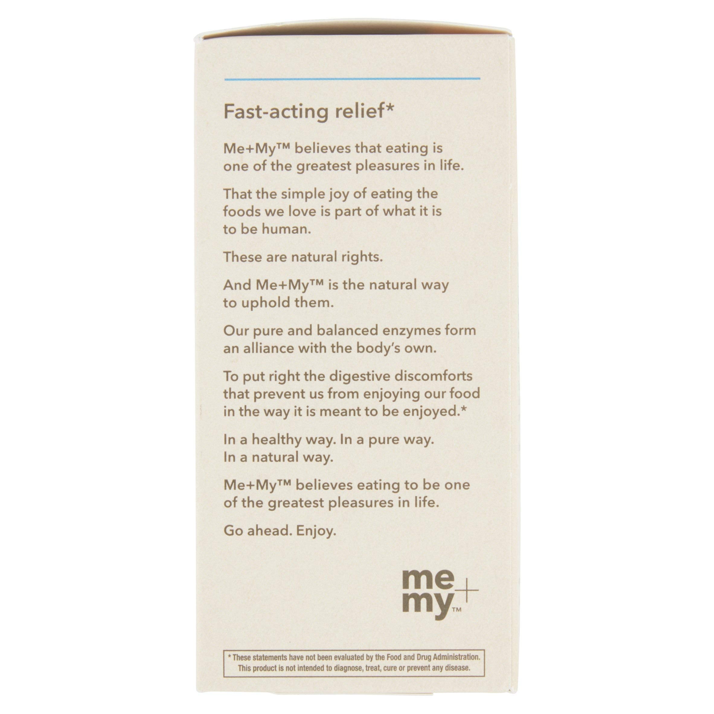 Me + My Gluten Assist label front showing natural ingredients.