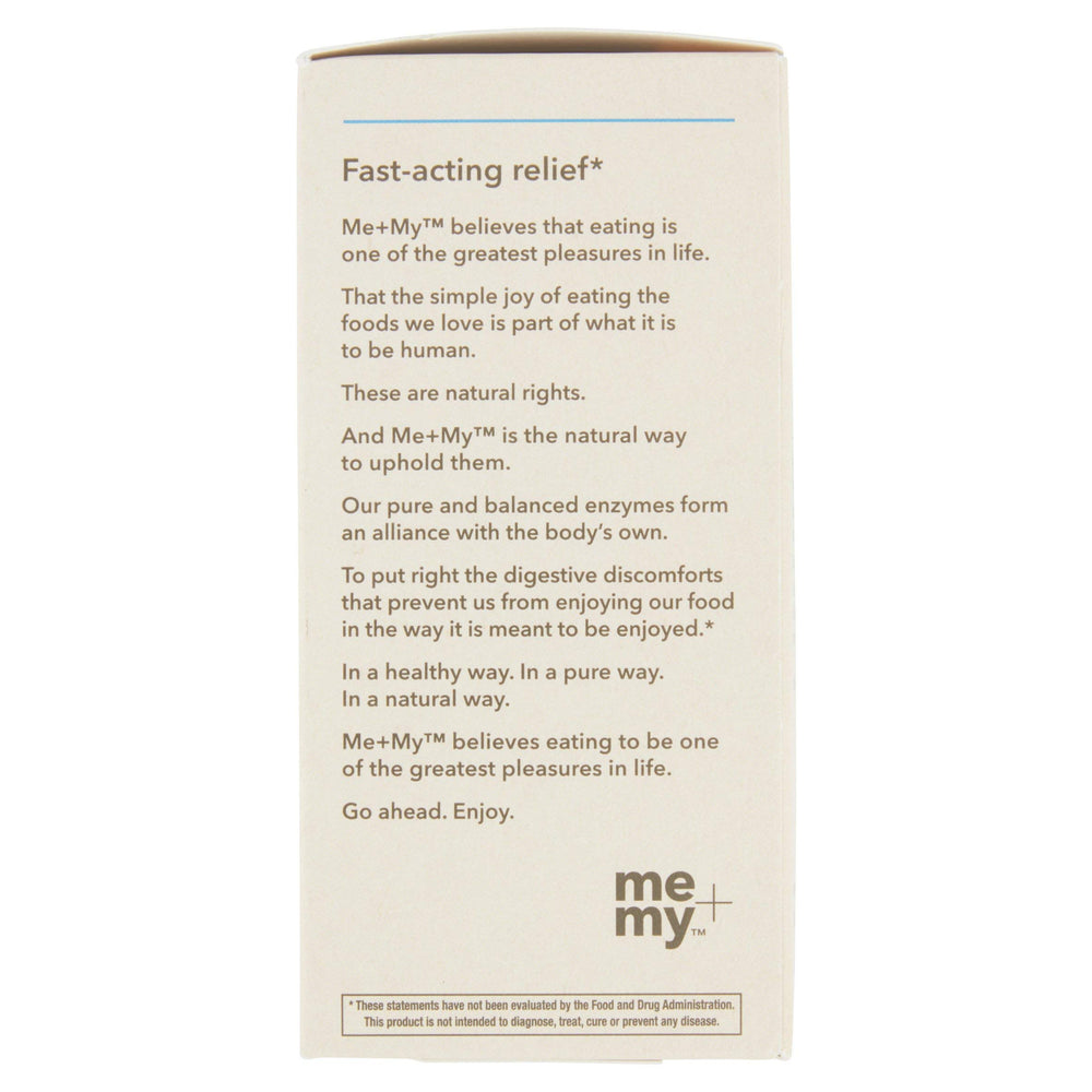 Me + My Gluten Assist label front showing natural ingredients.