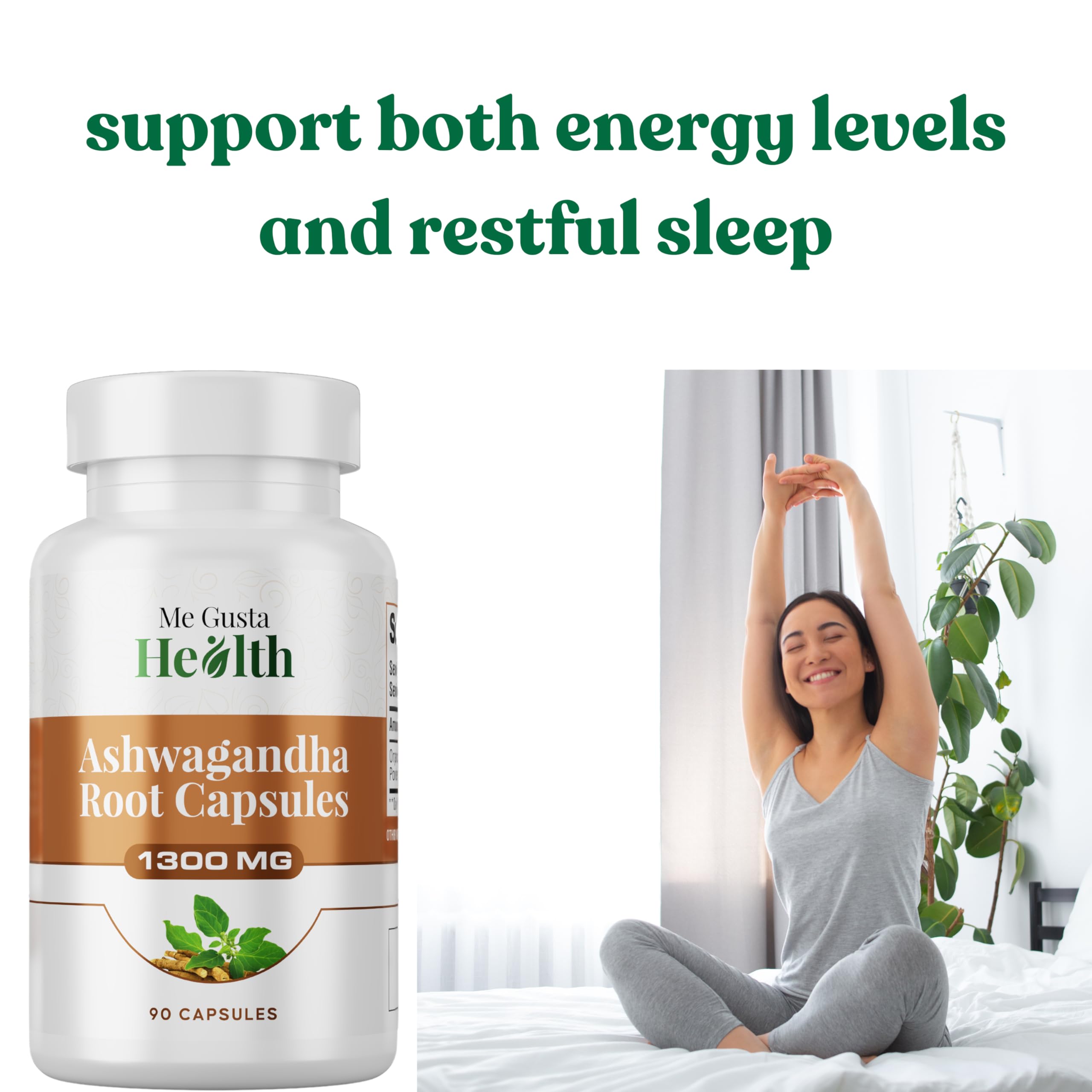 Evening routine with ME GUSTA HEALTH Ashwagandha capsules for potential sleep support