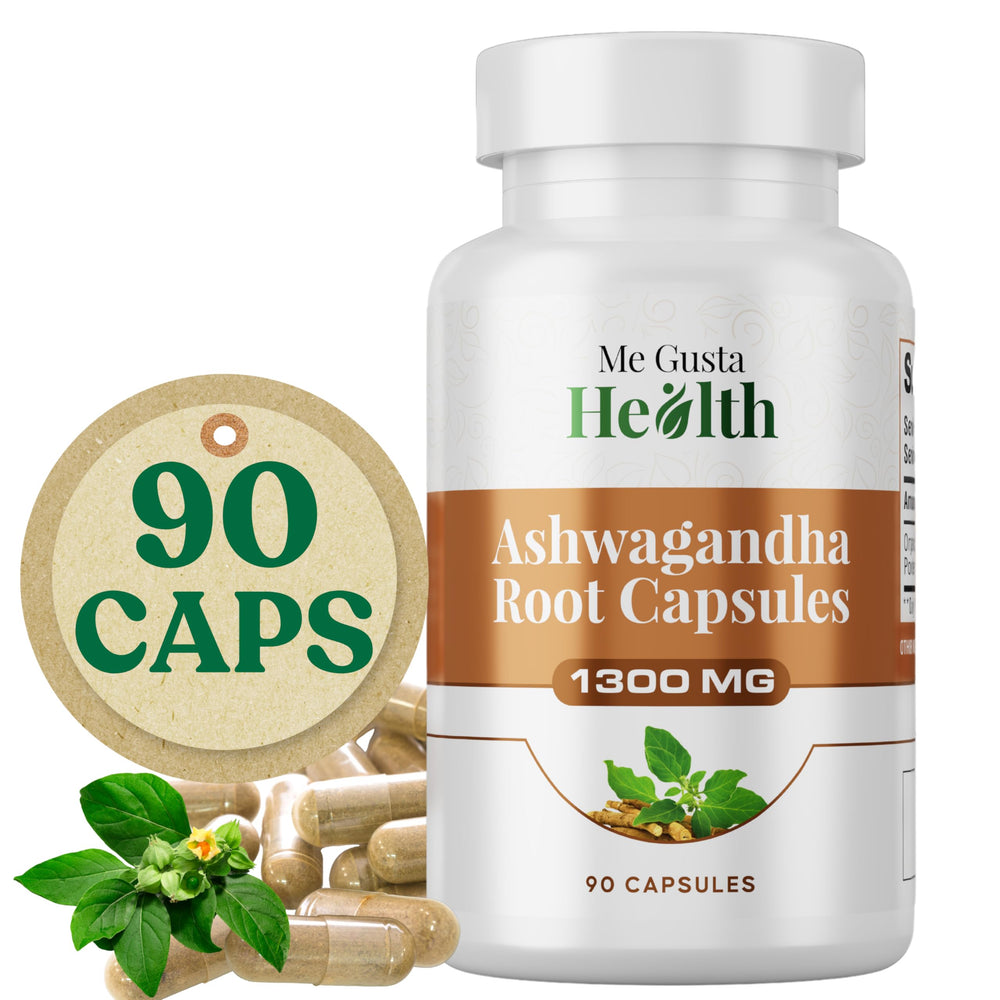 Daily use setup with ME GUSTA HEALTH Ashwagandha capsules for balanced energy