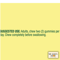 ME GUSTA SHOP Spring Valley label close-up highlighting 2500 mcg per gummy