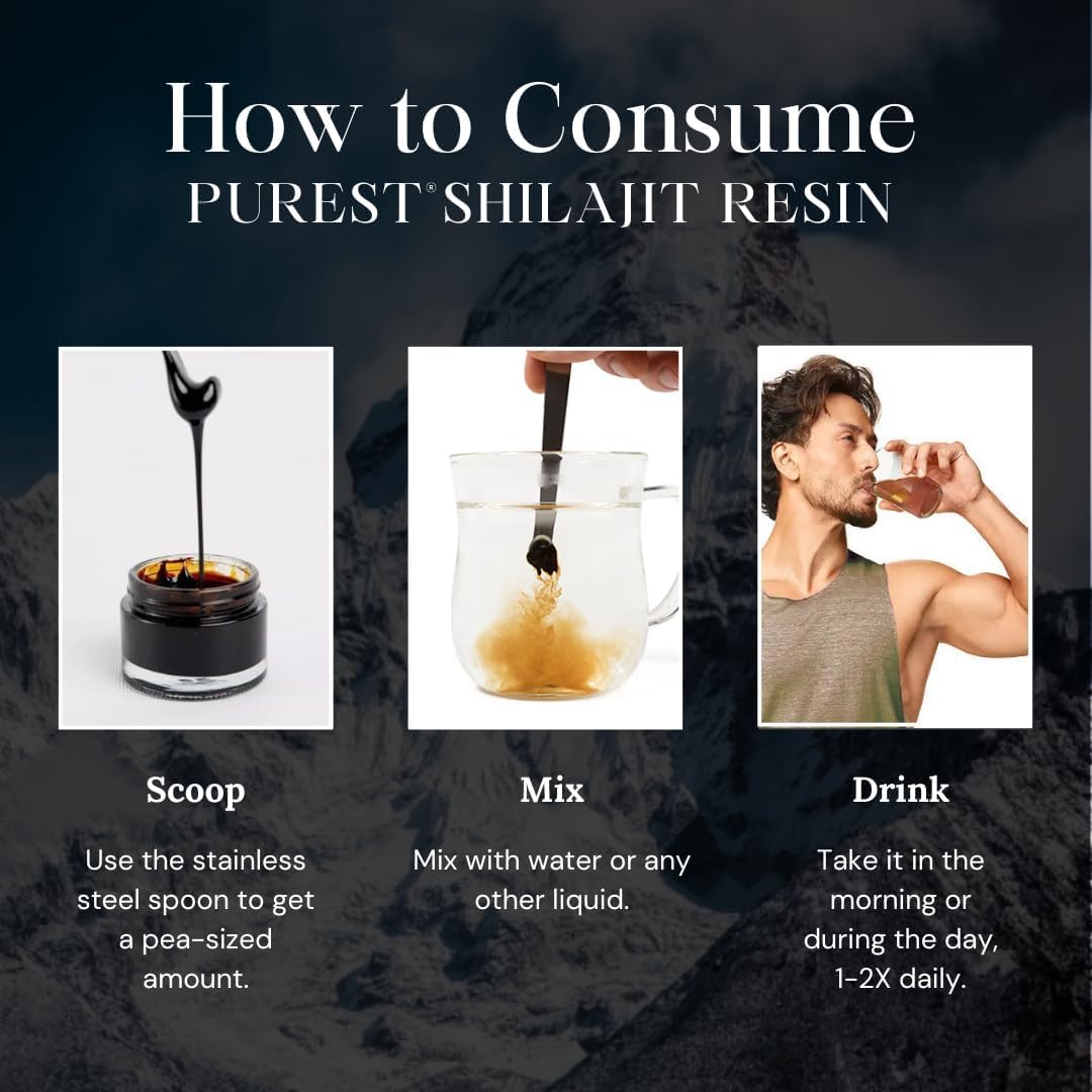 Scoop with resin beside jar for consistent servings