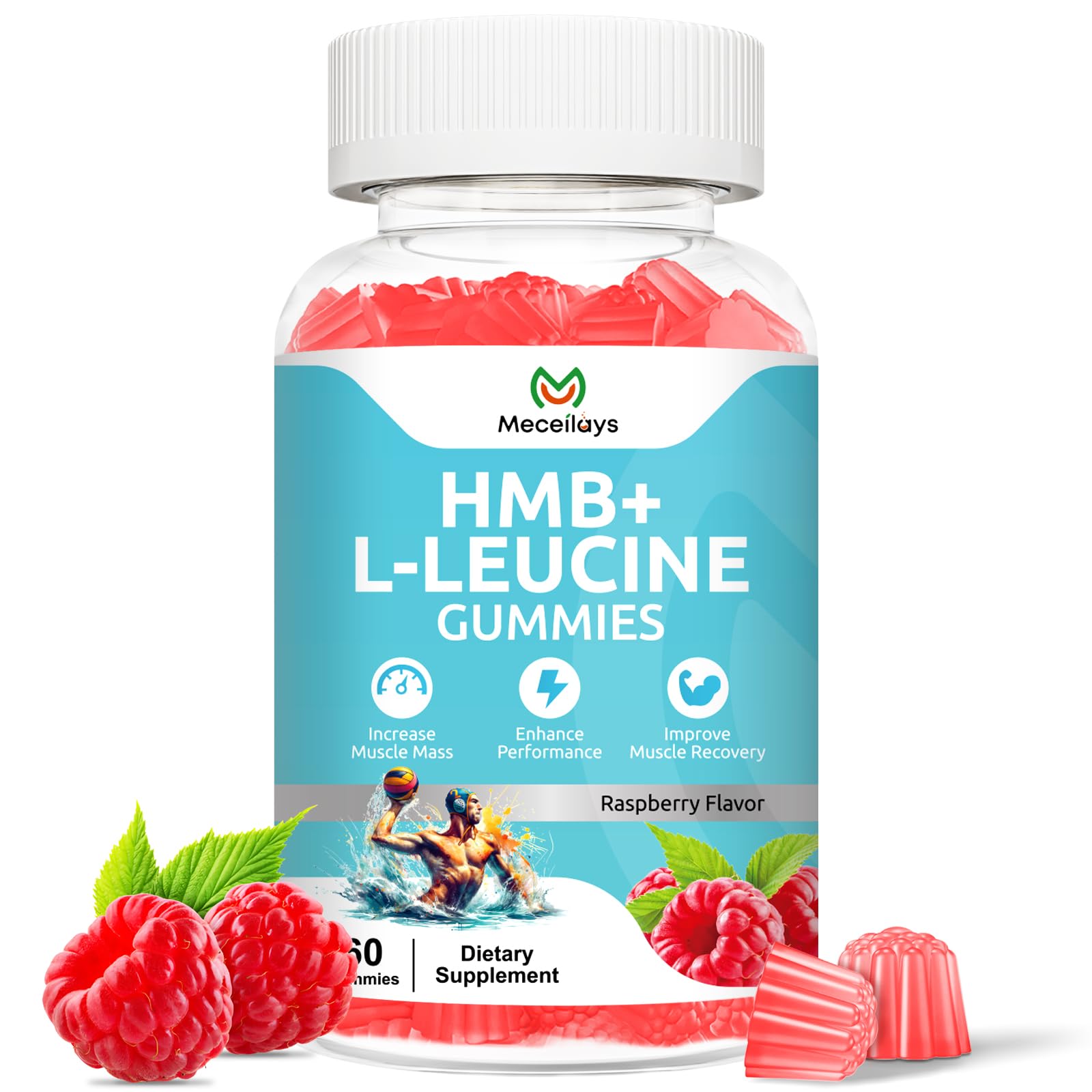 Meceilays HMB Leucine Gummies pack for on-the-go muscle support