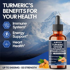 Mecisco turmeric liquid bottle packaging designed for freshness and recyclability