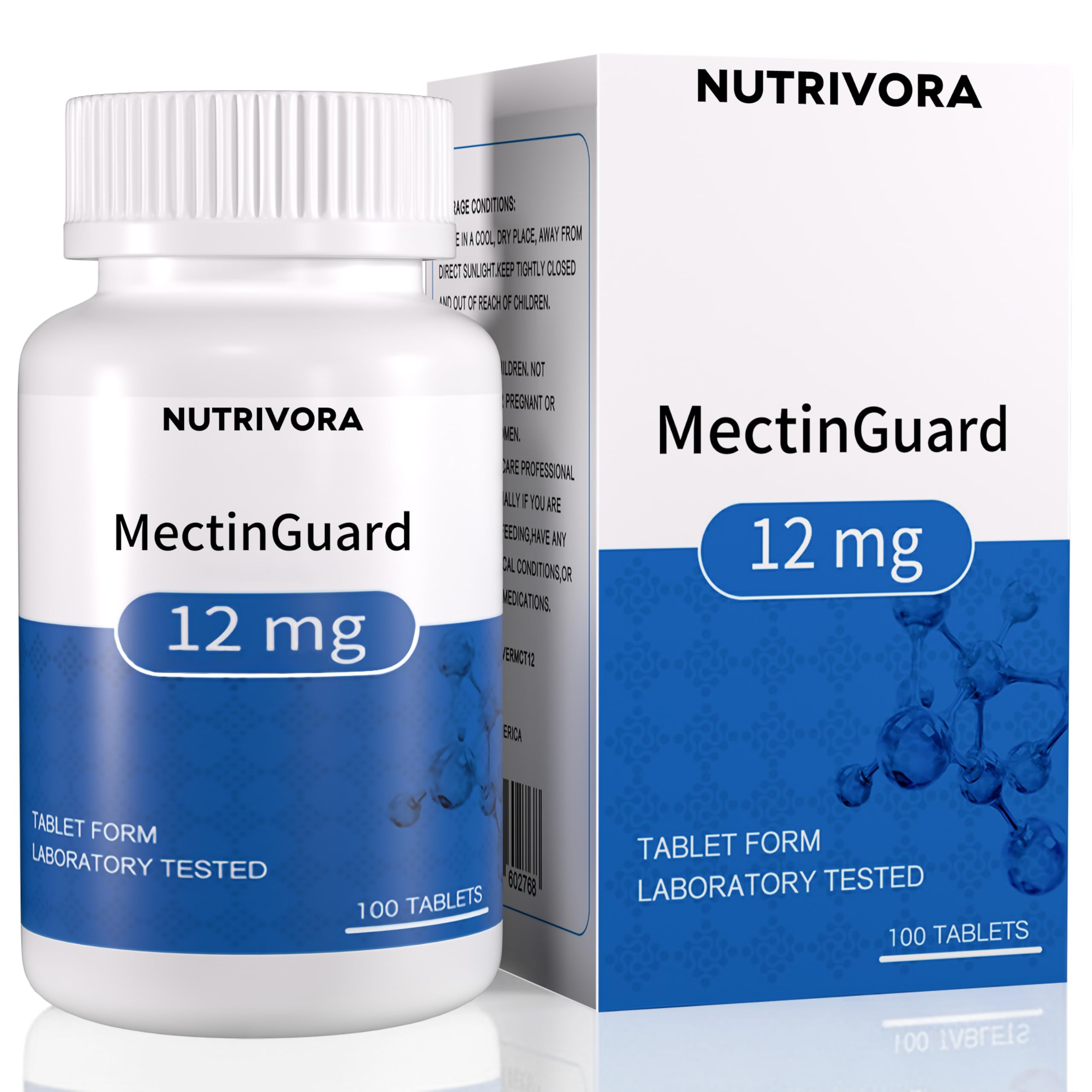 MectinGuard 100 tablets in bottle for convenient daily dosing and preserved freshness