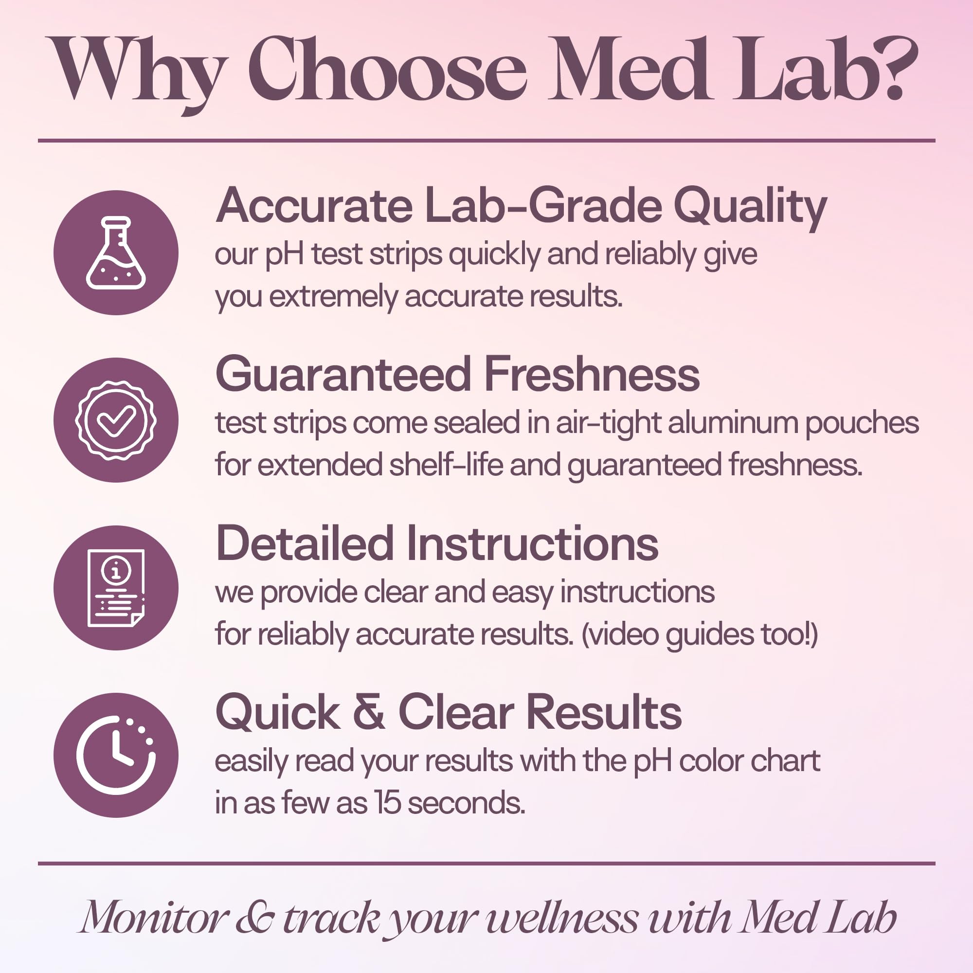 Med Lab Diagnostics testing strip showing sample application for vaginal health check