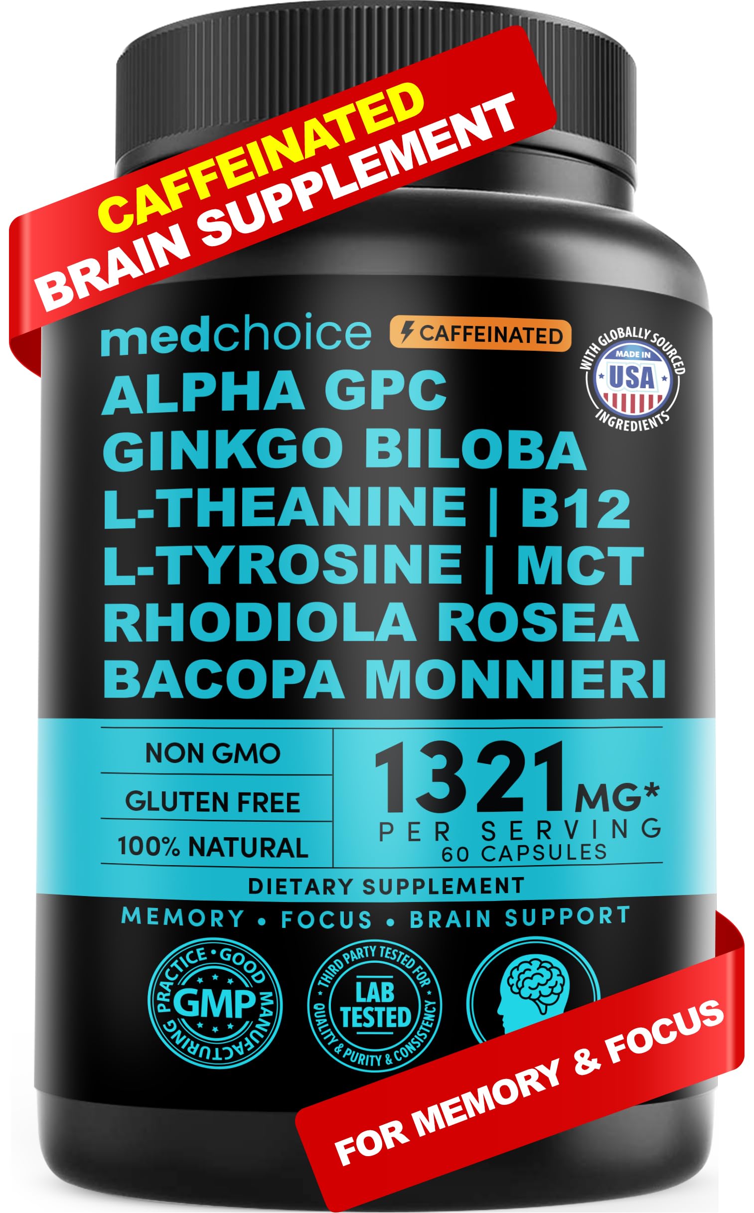 MEDCHOICE 12-in-1 nootropic bottle supports daily focus during study.