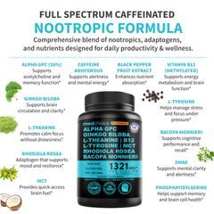 MEDCHOICE vegan gluten-free brain support packaging front for professionals.