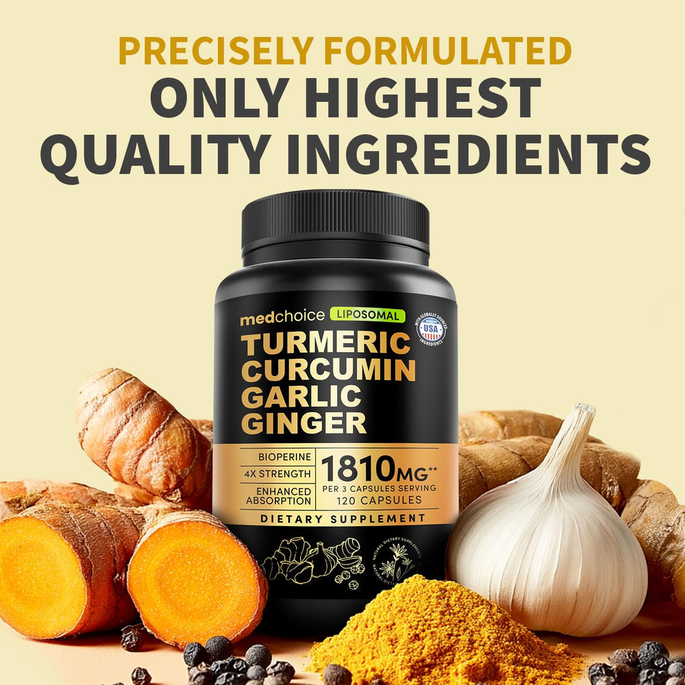 MEDCHOICE Liposomal Turmeric digestion-friendly blend concept with capsule