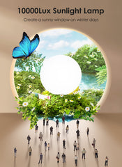MediAcous light therapy lamp brightness settings showcase flexible control.