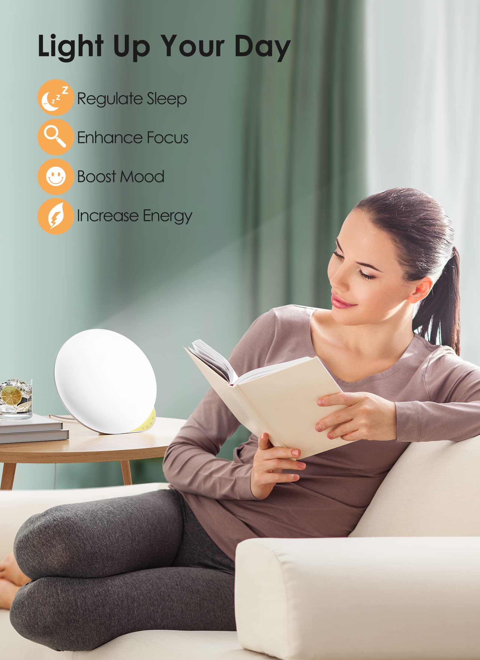 MediAcous light therapy lamp touch control enables easy operation.