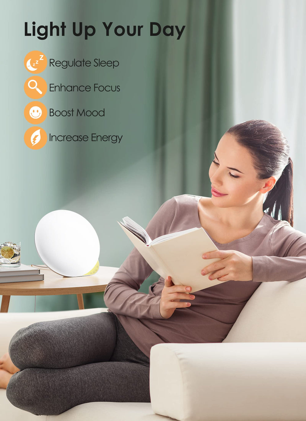 MediAcous light therapy lamp touch control enables easy operation.