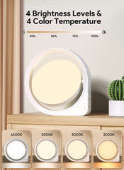 MediAcous sunlamp with four color temperatures for flexible mood lighting.