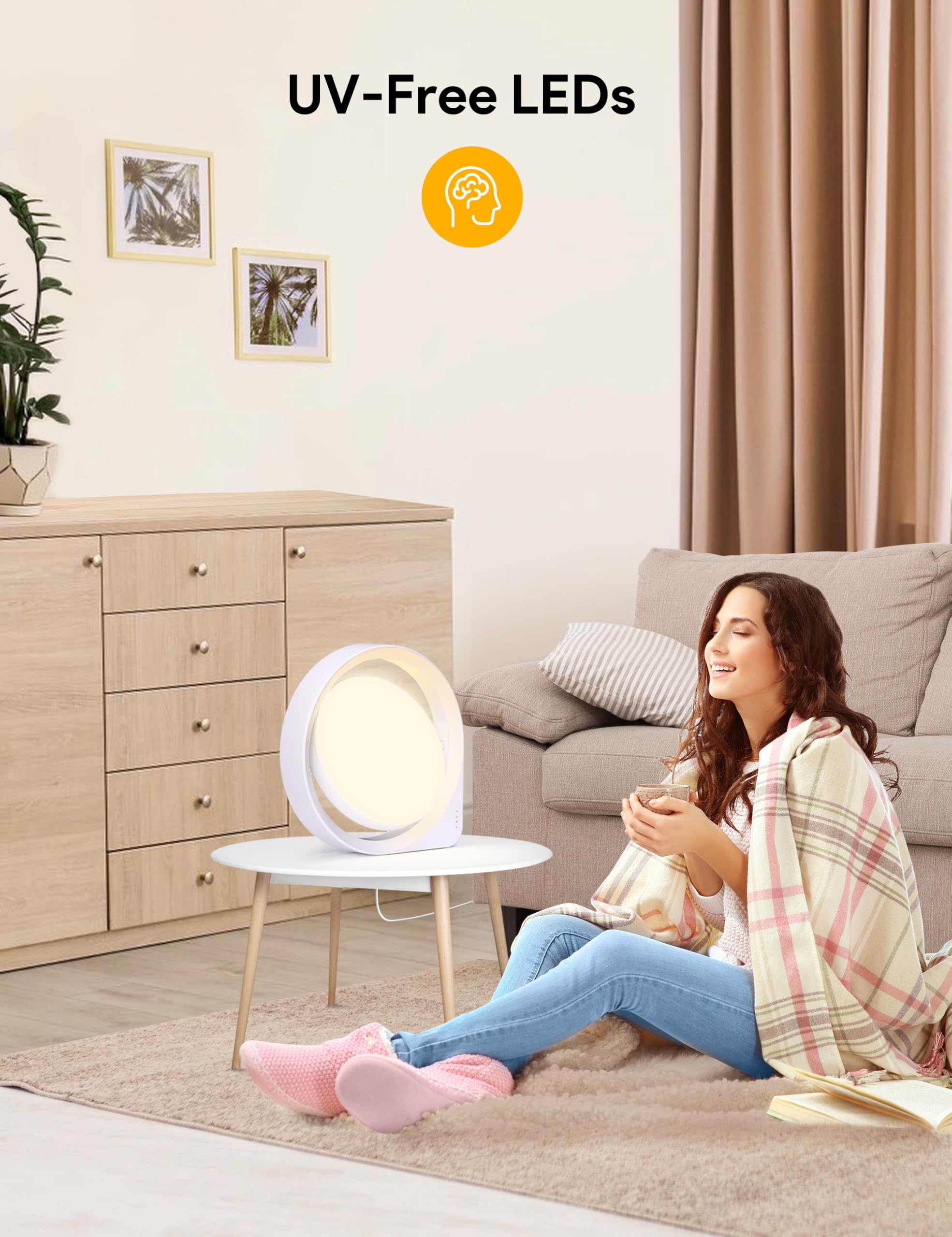 MediAcous lamp enhances home or office decor with a soft glow.