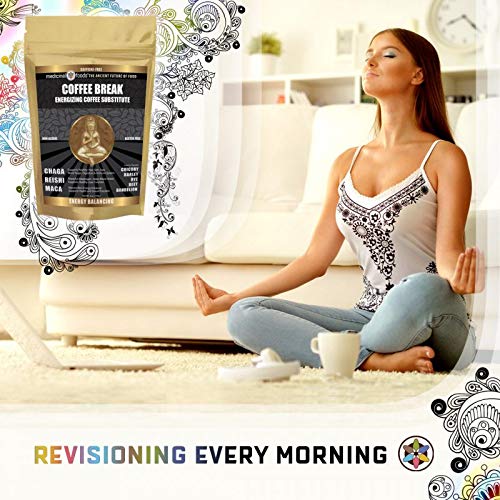 MEDICINAL FOODS Coffee Break spoon-dispense; precise measurement for quick, versatile caffeine-free rituals.