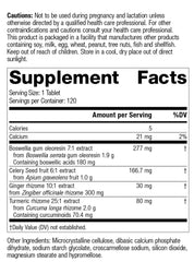 MediHerb Boswellia Complex 120t packaging close-up highlighting daily-use benefit