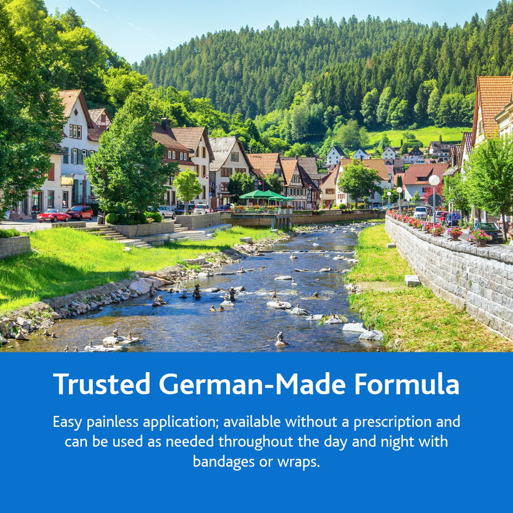 MediNatura Traumeel active-ingredients graphic explains the Arnica-inclusive blend.