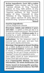 MediNatura Traumeel tablets close-up highlighting quick-dissolve format for on-the-go relief.