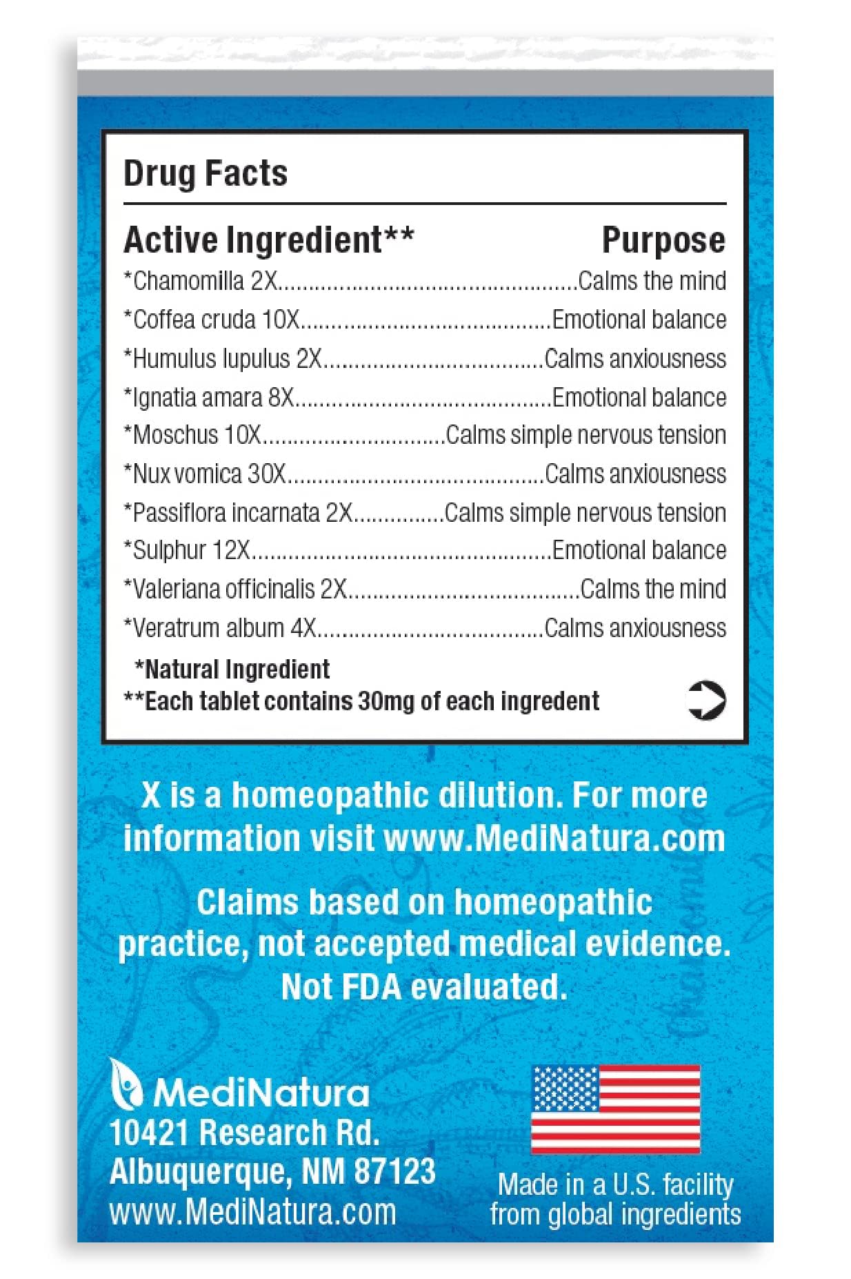 MediNatura WellMind tablet dissolving for gentle stress relief