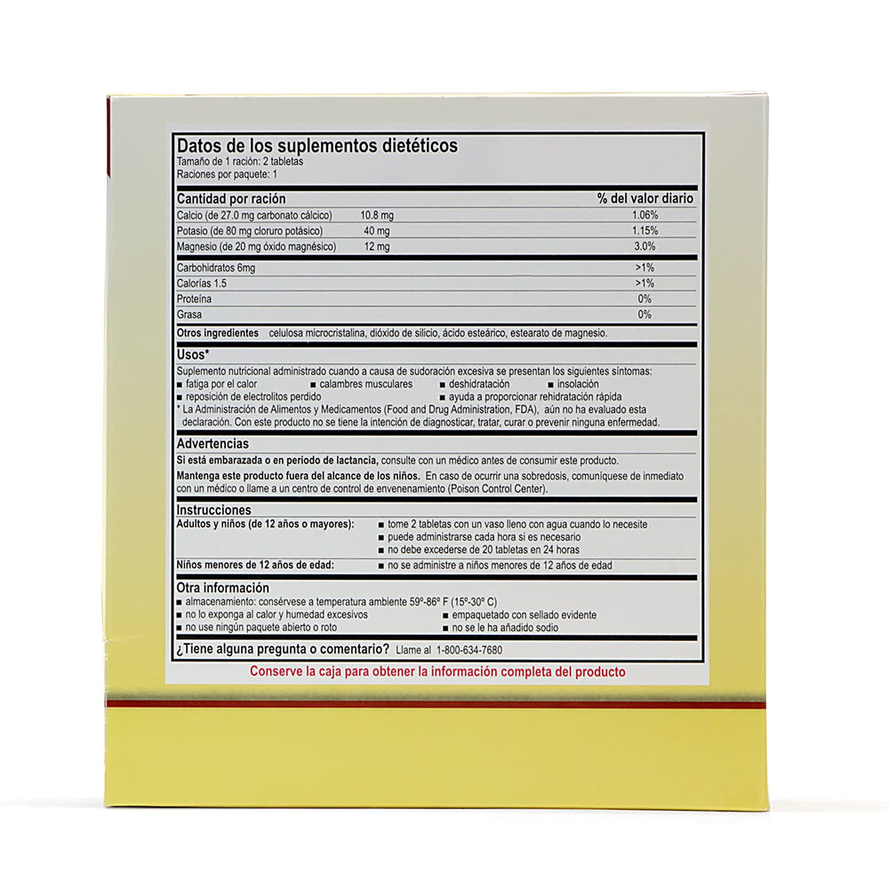 Medique Medi-Lyte usage in hot-work environments to help mineral balance.