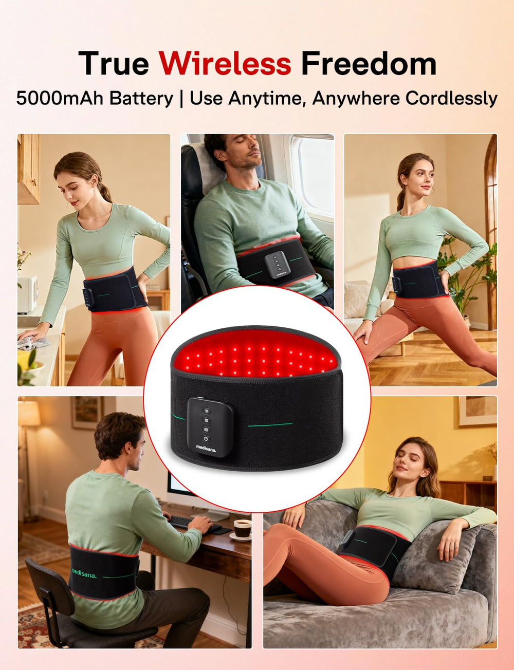Medisana vibration modes knead away stiffness and soothe muscles.