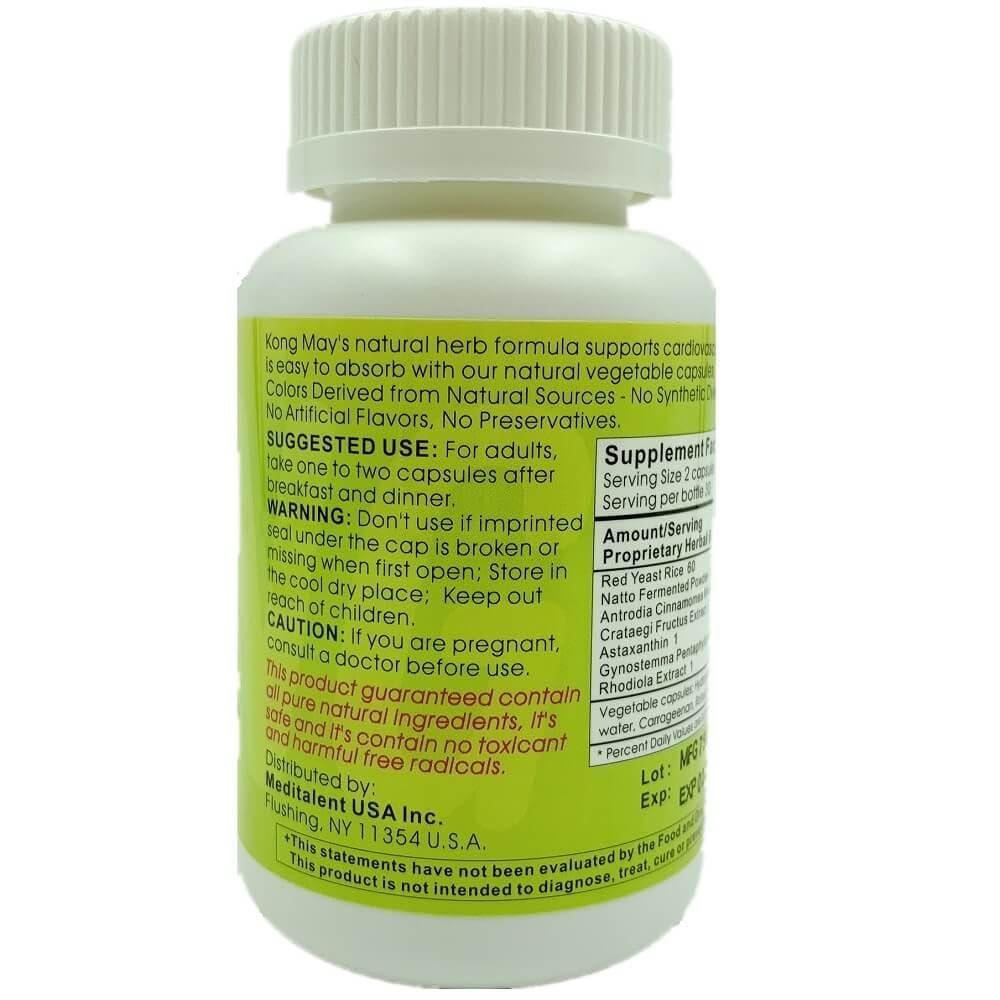 Meditalent Kong May capsules close-up, easy daily intake.