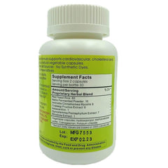 Meditalent Kong May ingredients display with red yeast rice and Antrodia mushrooms.