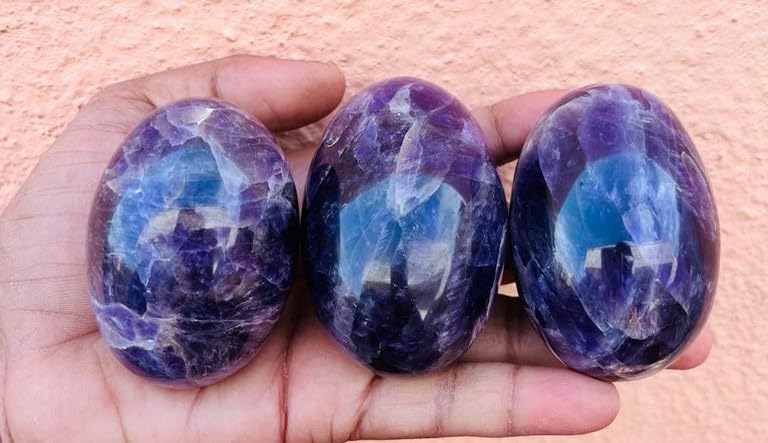 Meditation crystal lingam amethyst piece for focus and serenity.