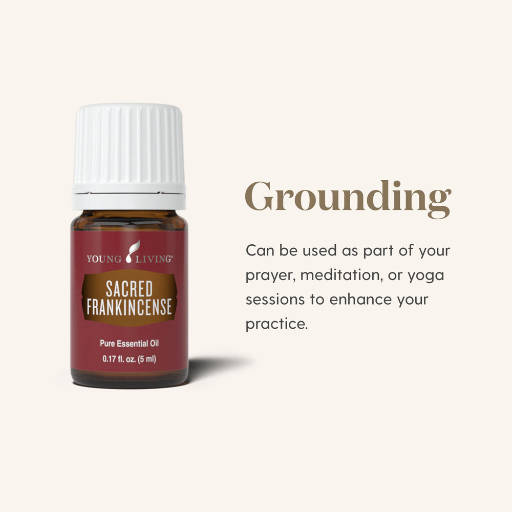 Meditative moment with Sacred Frankincense elevates mindful breath and reflection.