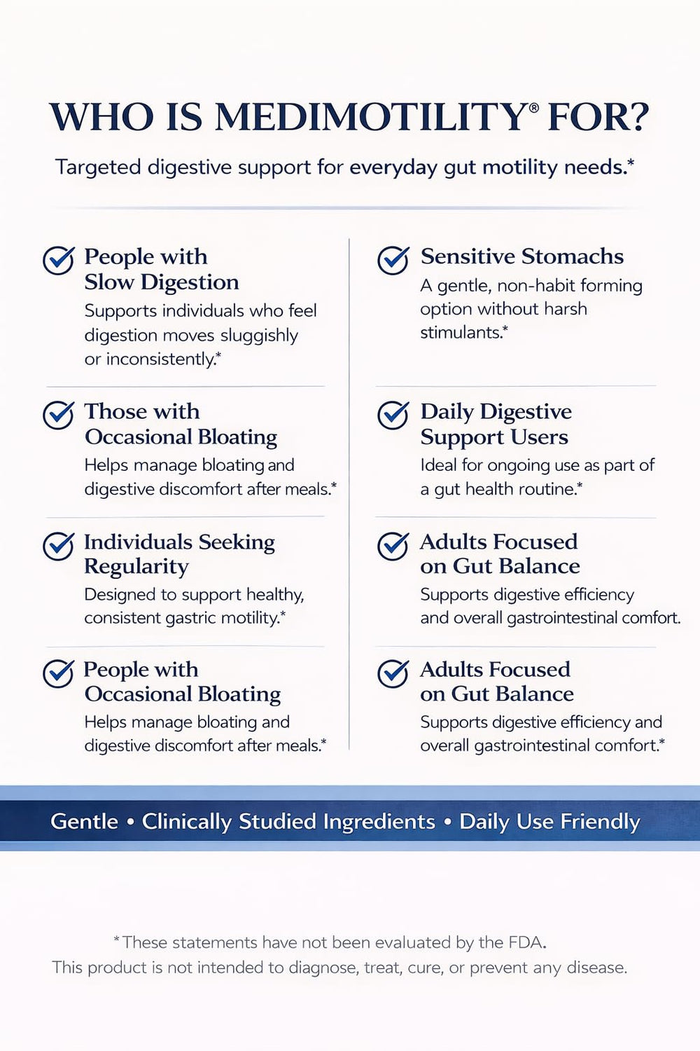Clean label and physician-approved quality for MediMotility.
