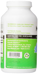 Medizym Naturally Vitamins ingredient panel shows enzyme blend for healthy digestion and immunity.