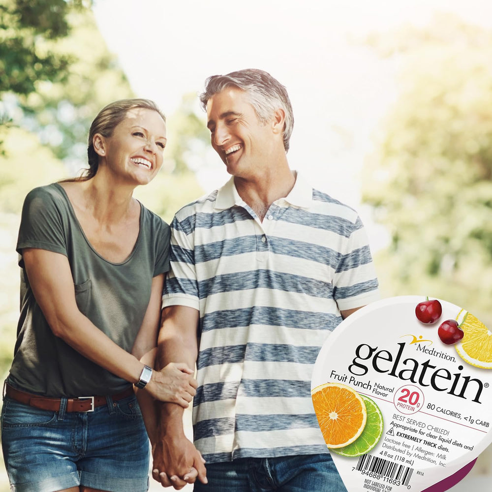 Medtrition Gelatein Fruit Punch after-workout snack option for protein needs.