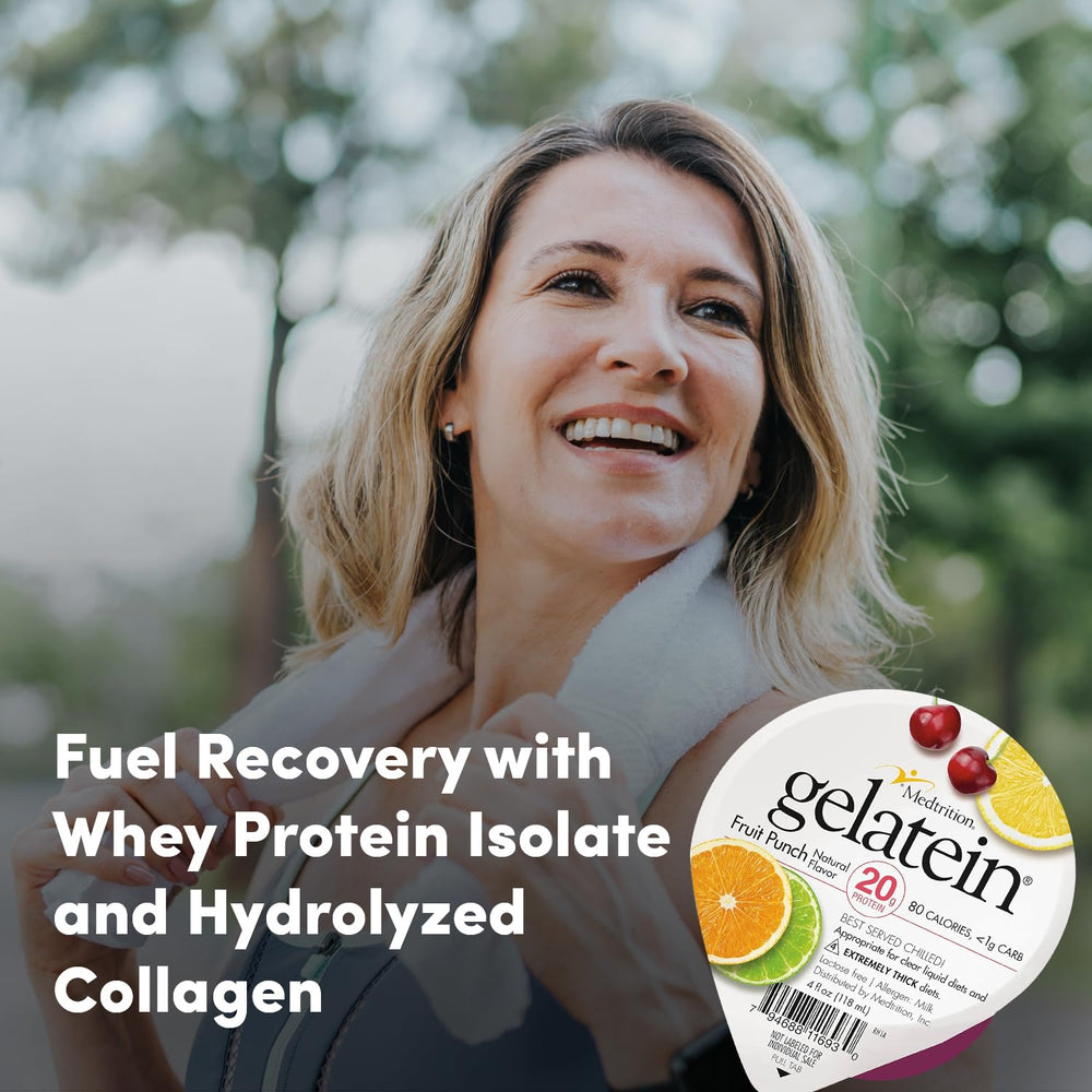 Medtrition Gelatein Fruit Punch contains milk, consider dairy-related restrictions.