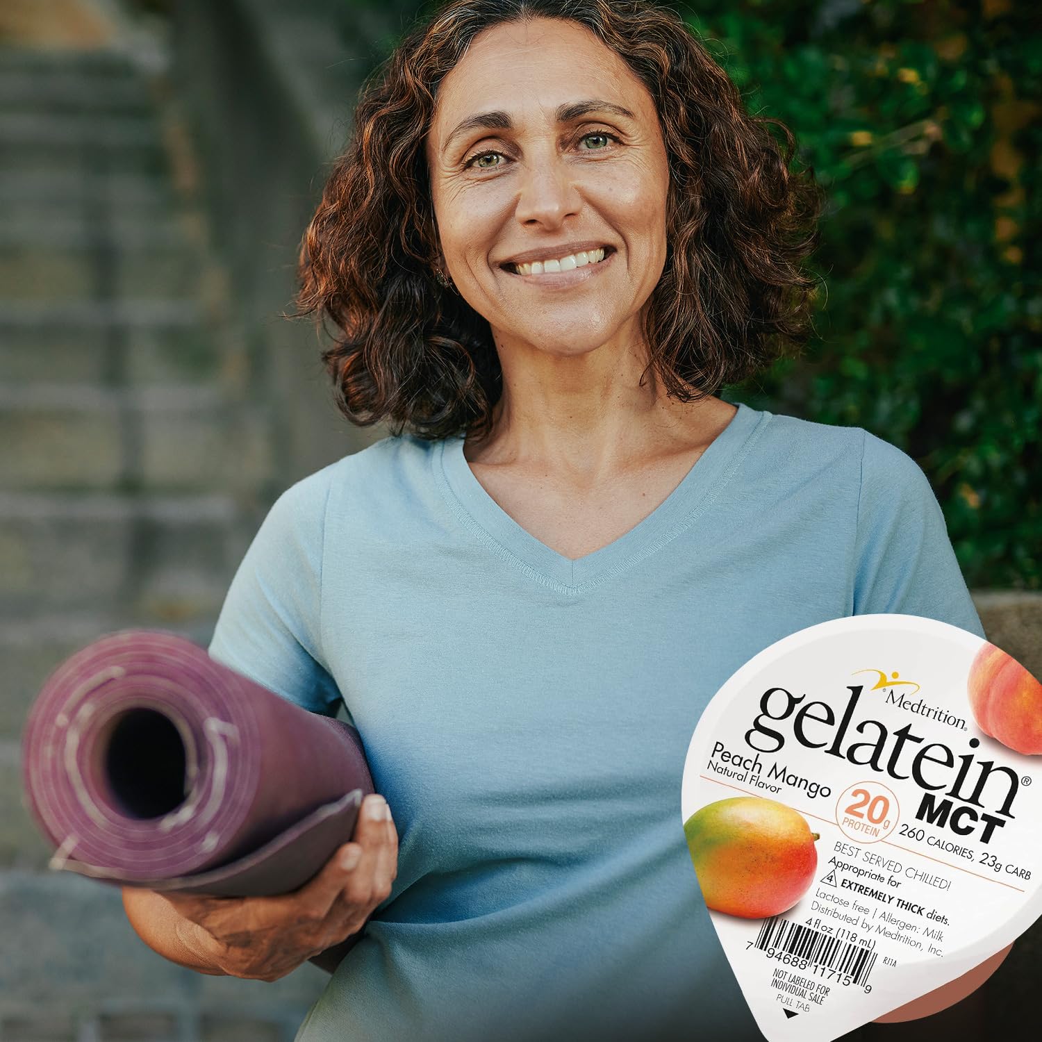Medtrition Gelatein MCT Peach Mango dysphagia-friendly sip