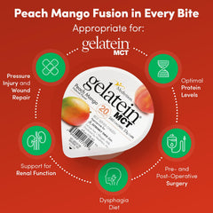 Medtrition Gelatein MCT Peach Mango IDDSI 4 — safe swallowing texture