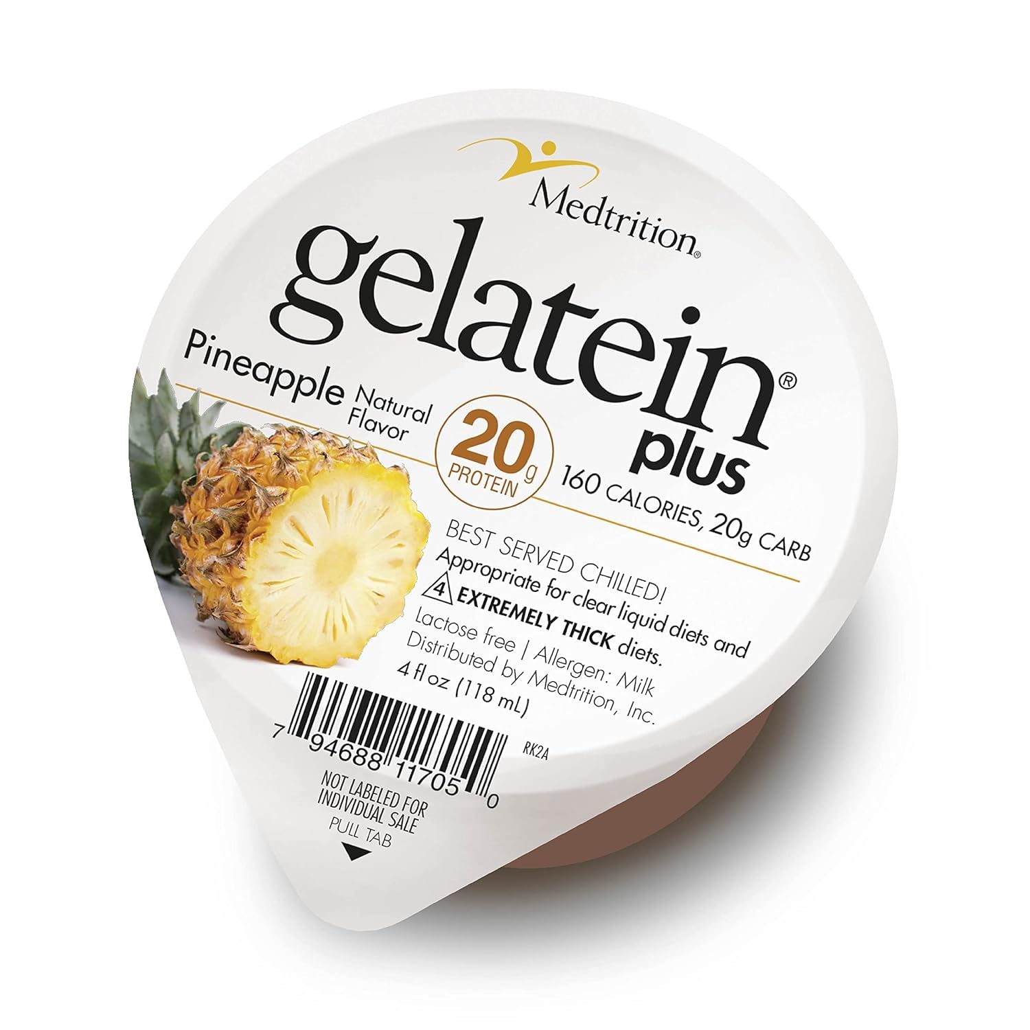 Medtrition ProSource Gelatein Plus Pineapple bottle displaying high-protein option