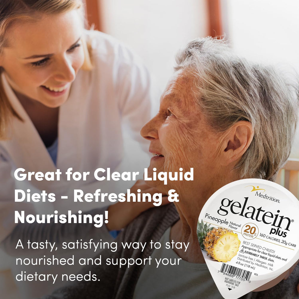 Serving size graphic for Medtrition ProSource Gelatein Plus Pineapple