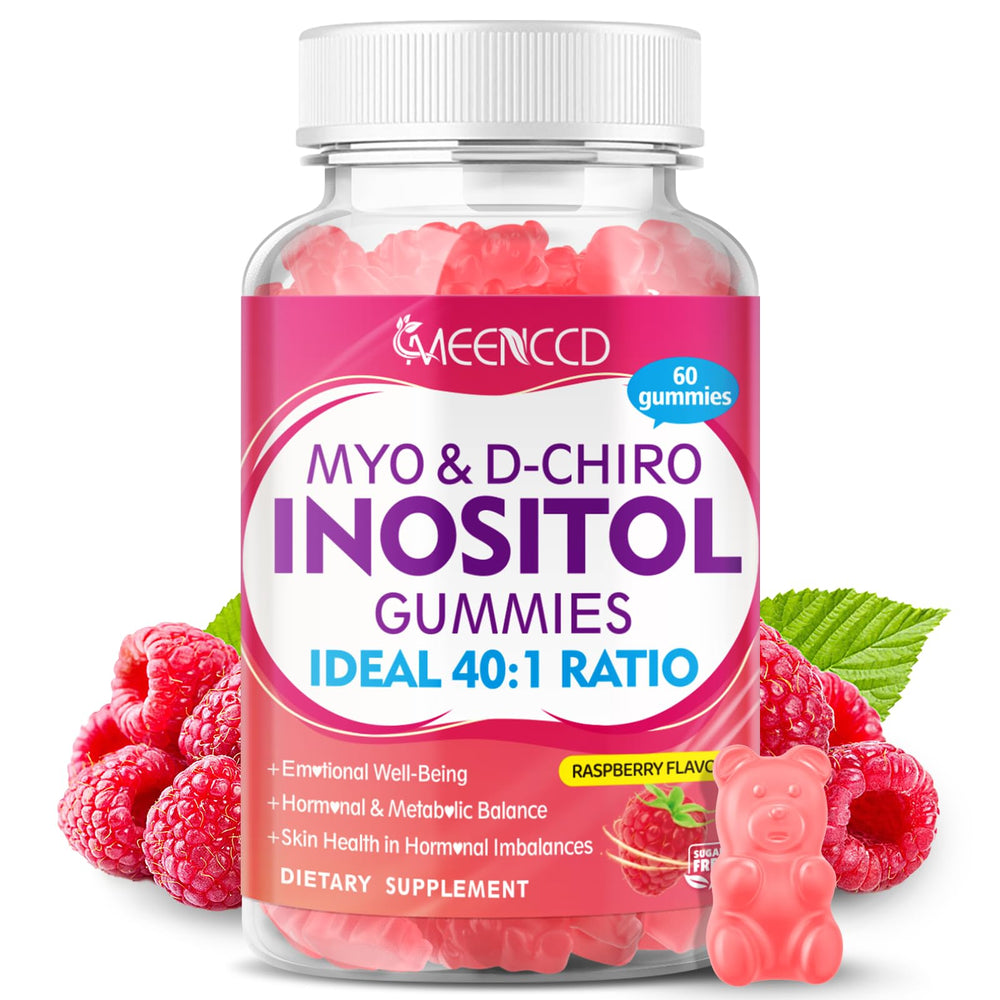 MEENCCD Myo-Inositol gummies bottle for convenient daily support.
