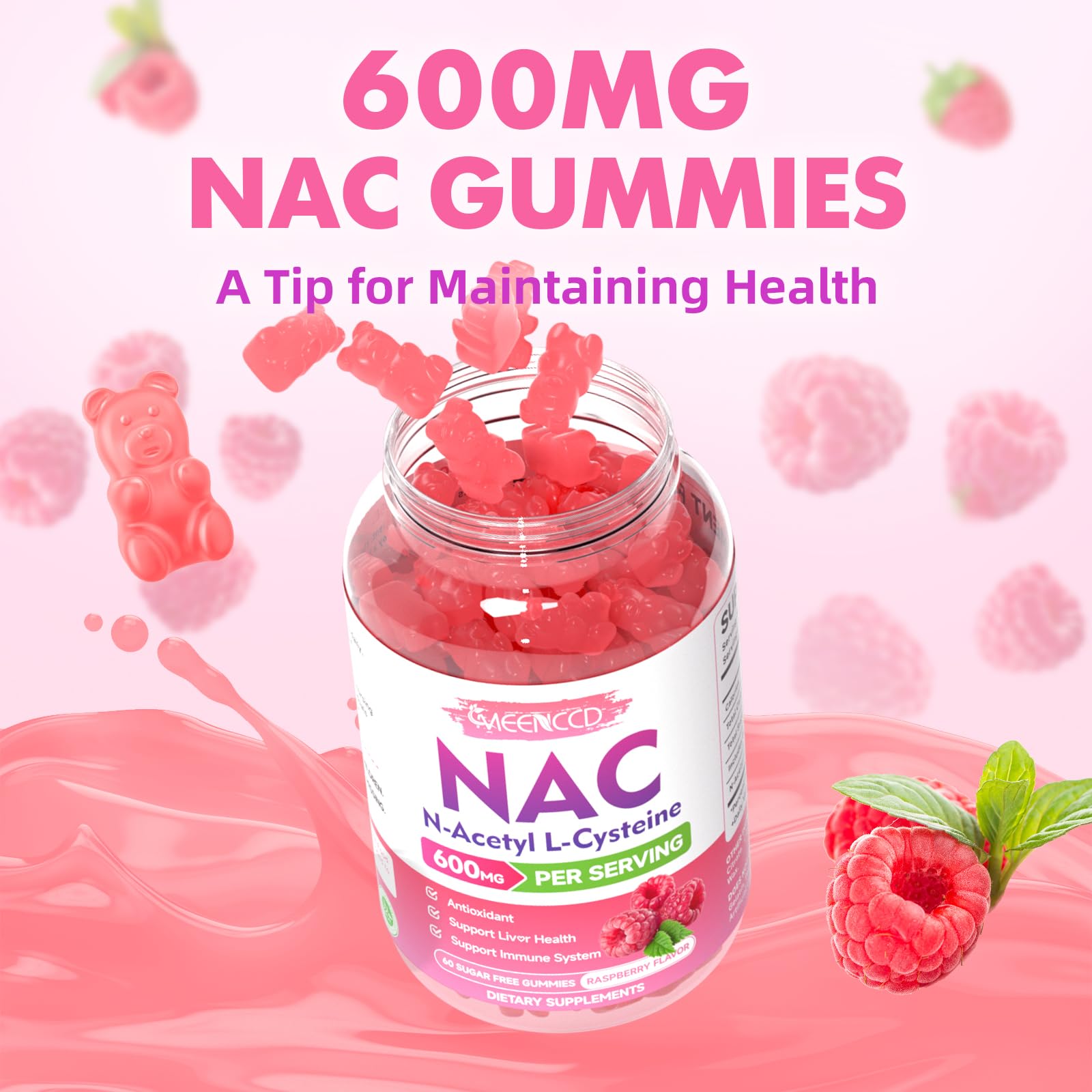 MEENCCD NAC Gummies kid-friendly serving ensures family use.