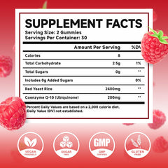 MEENCCD raspberry flavor gummies pack back view shows ingredients and vegan formula