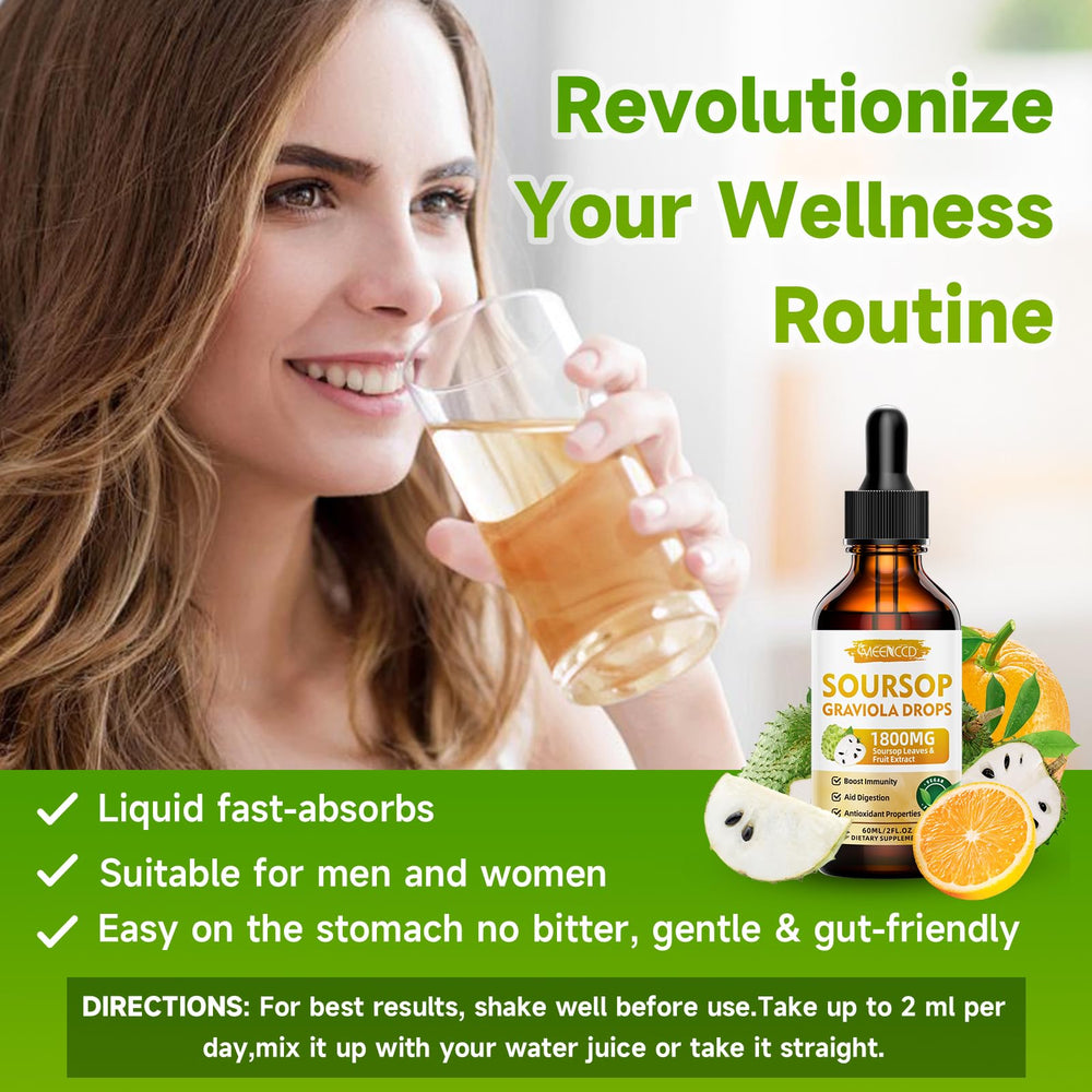 MEENCCD Soursop Drops dosing guide helps consistent use.