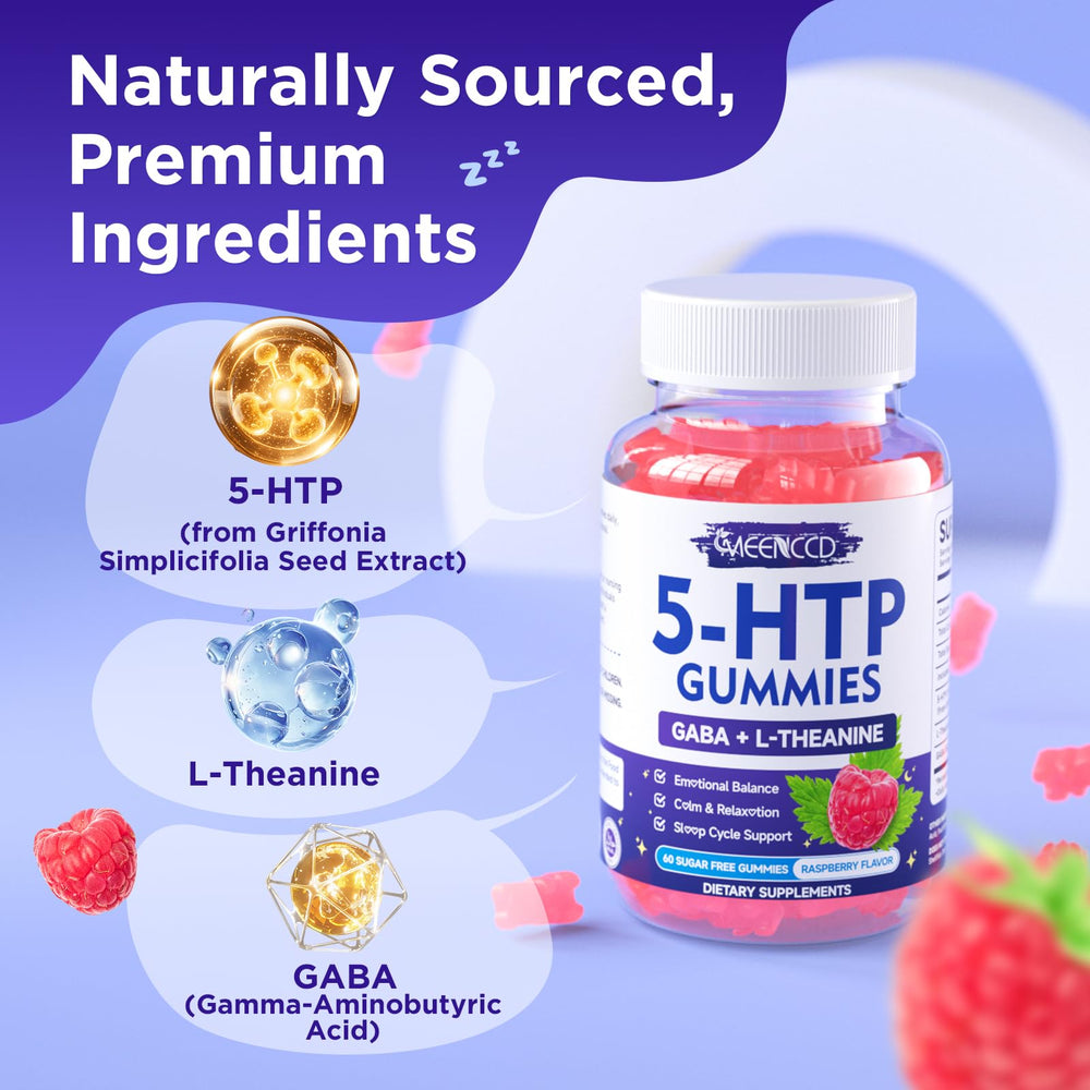 MEENCCD sugar-free raspberry gummies label with nutrition panel.