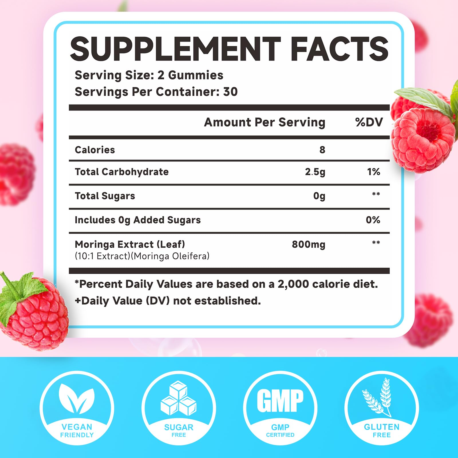 MEENCCD Moringa Gummies bottle-open for easy daily use