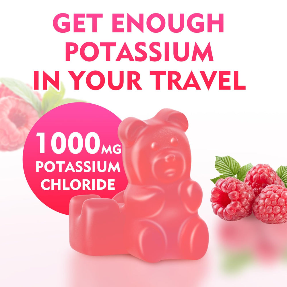 MEENCCD potassium gummies flat lay with box and bottle signaling quality