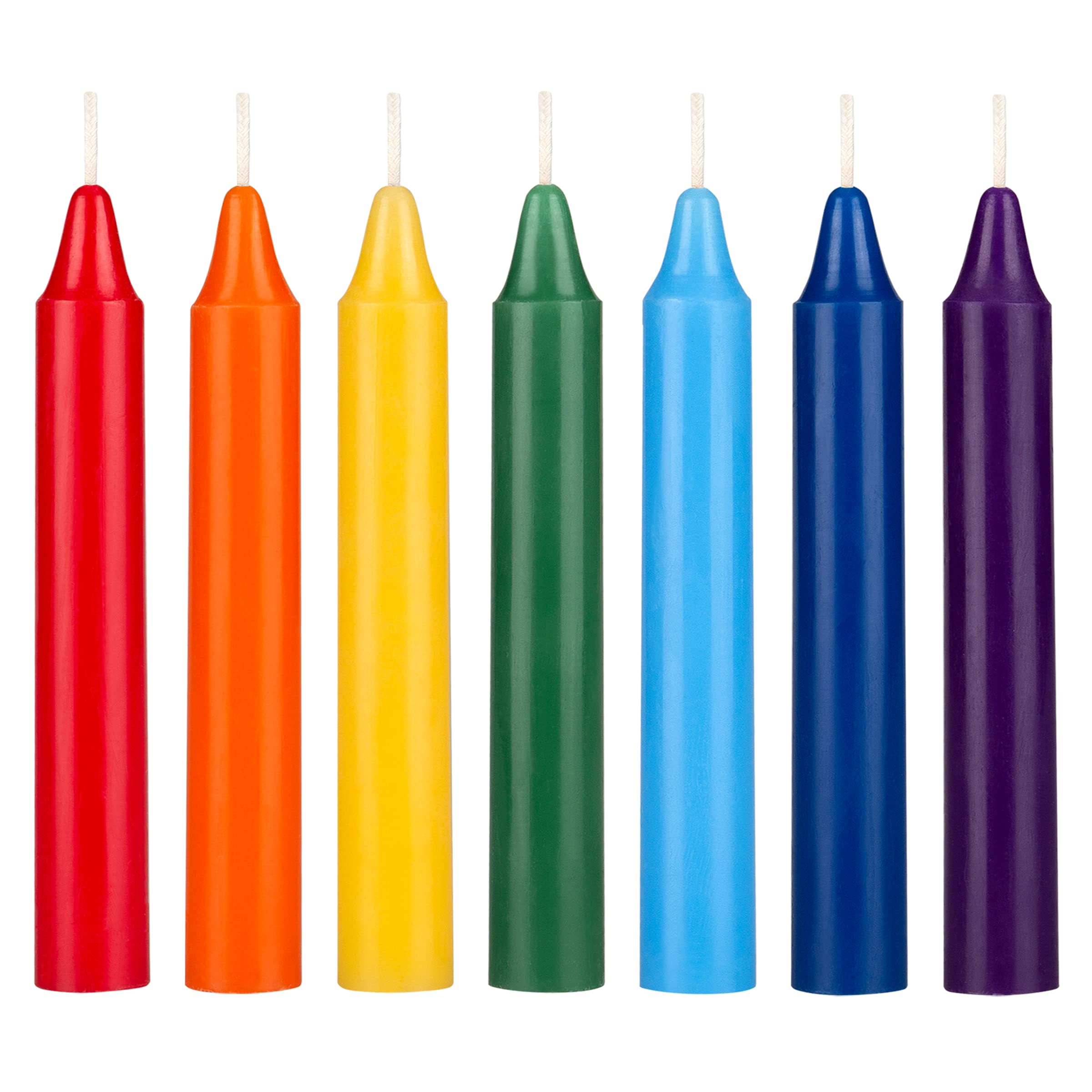 Mega Candles chakra candles layered rainbow for meditation and energy focus